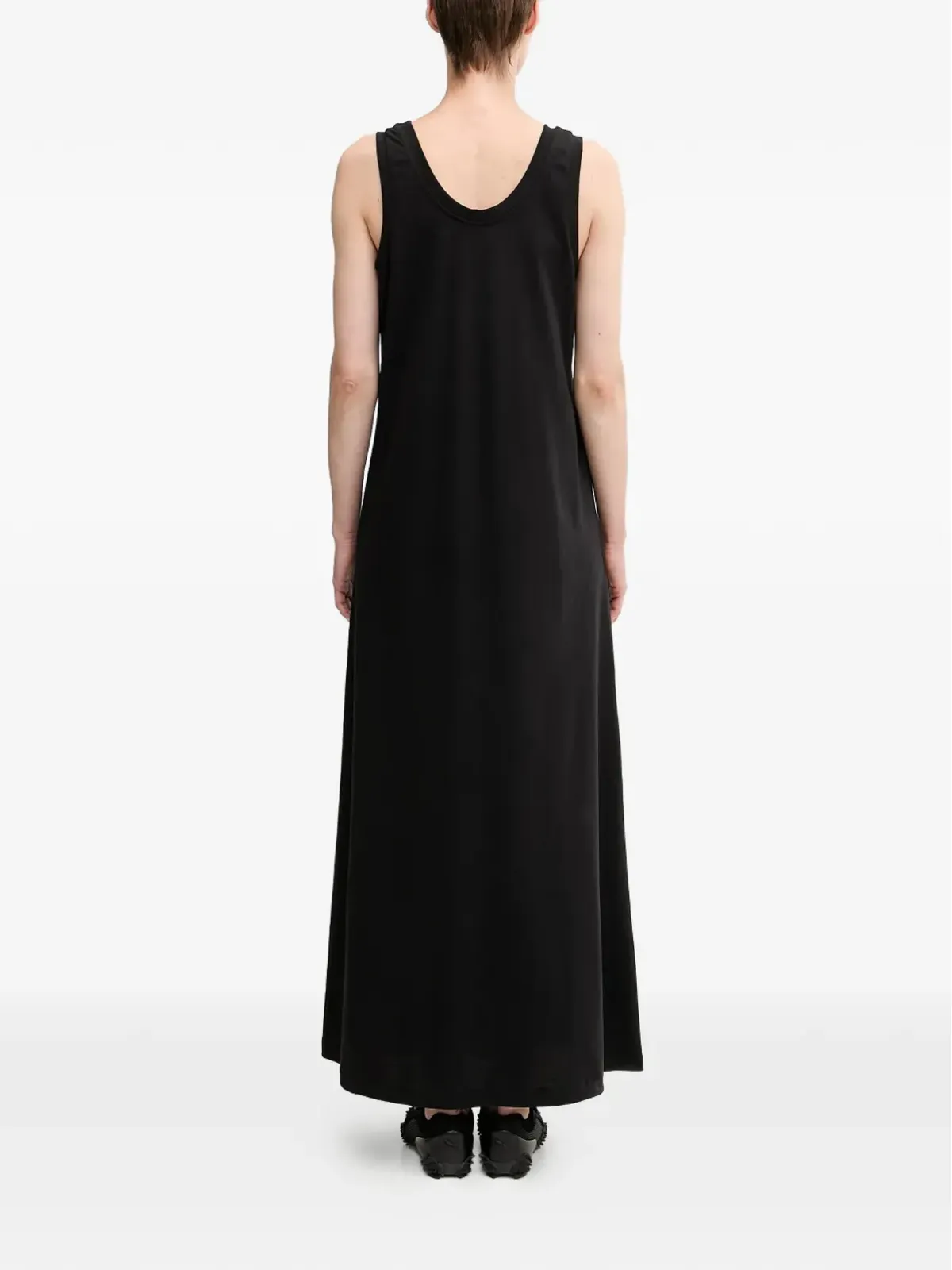 Pangaia U-neck maxi dress - Black - 画像3