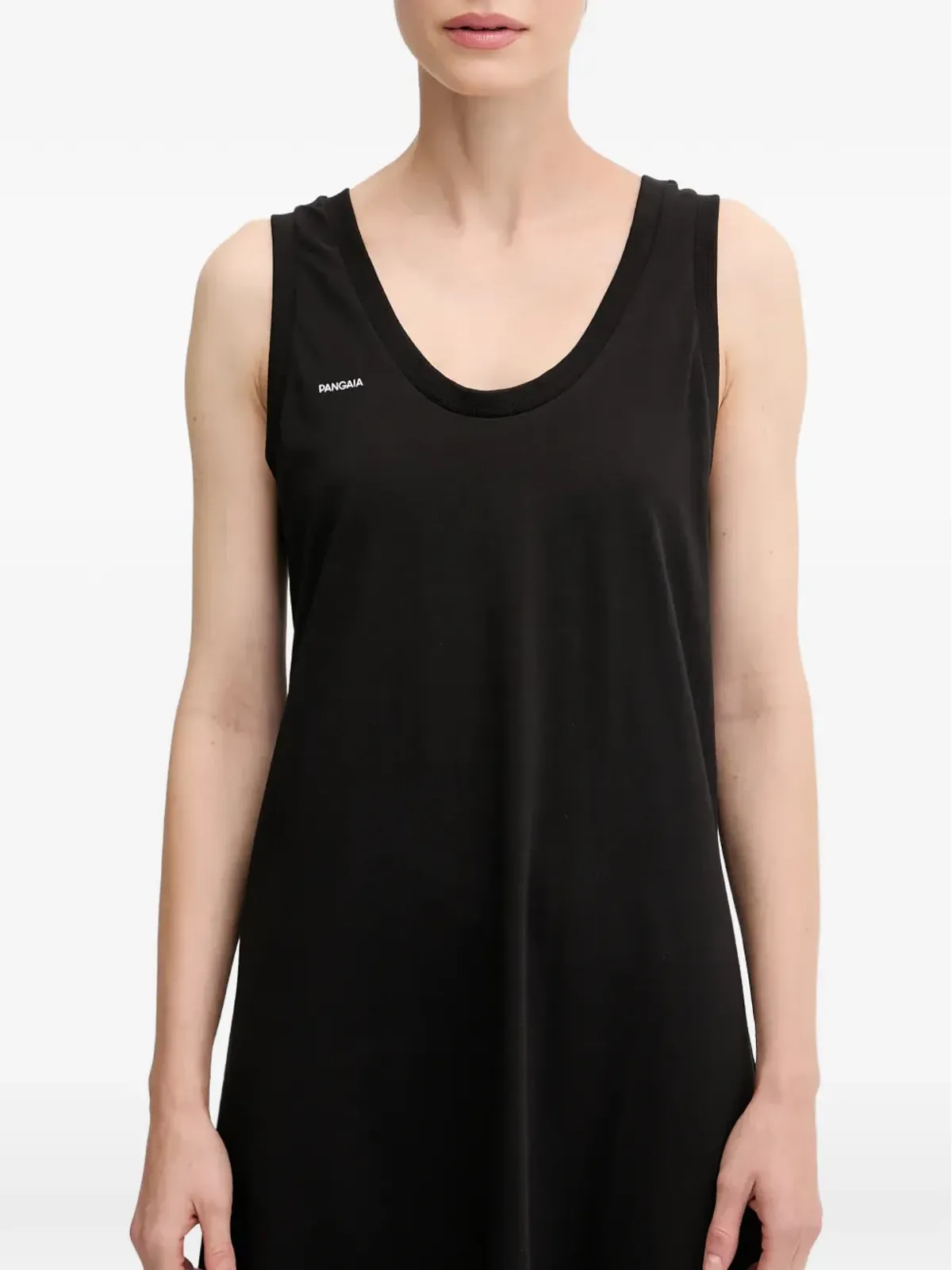 Pangaia U-neck maxi dress - Black - 画像4