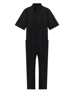 Homme Plissé Issey Miyake プリーツショートスリーブジャンプスーツ - サムネイル1