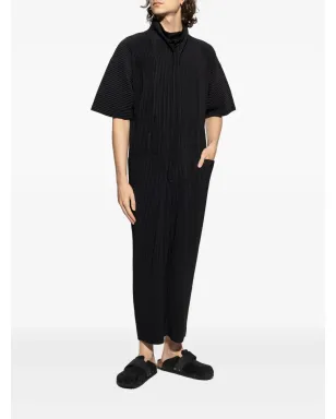 Homme Plissé Issey Miyake プリーツショートスリーブジャンプスーツ - サムネイル3