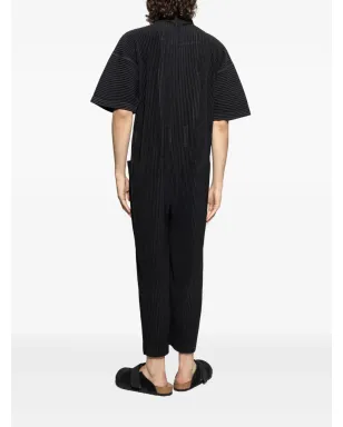 Homme Plissé Issey Miyake プリーツショートスリーブジャンプスーツ - サムネイル4
