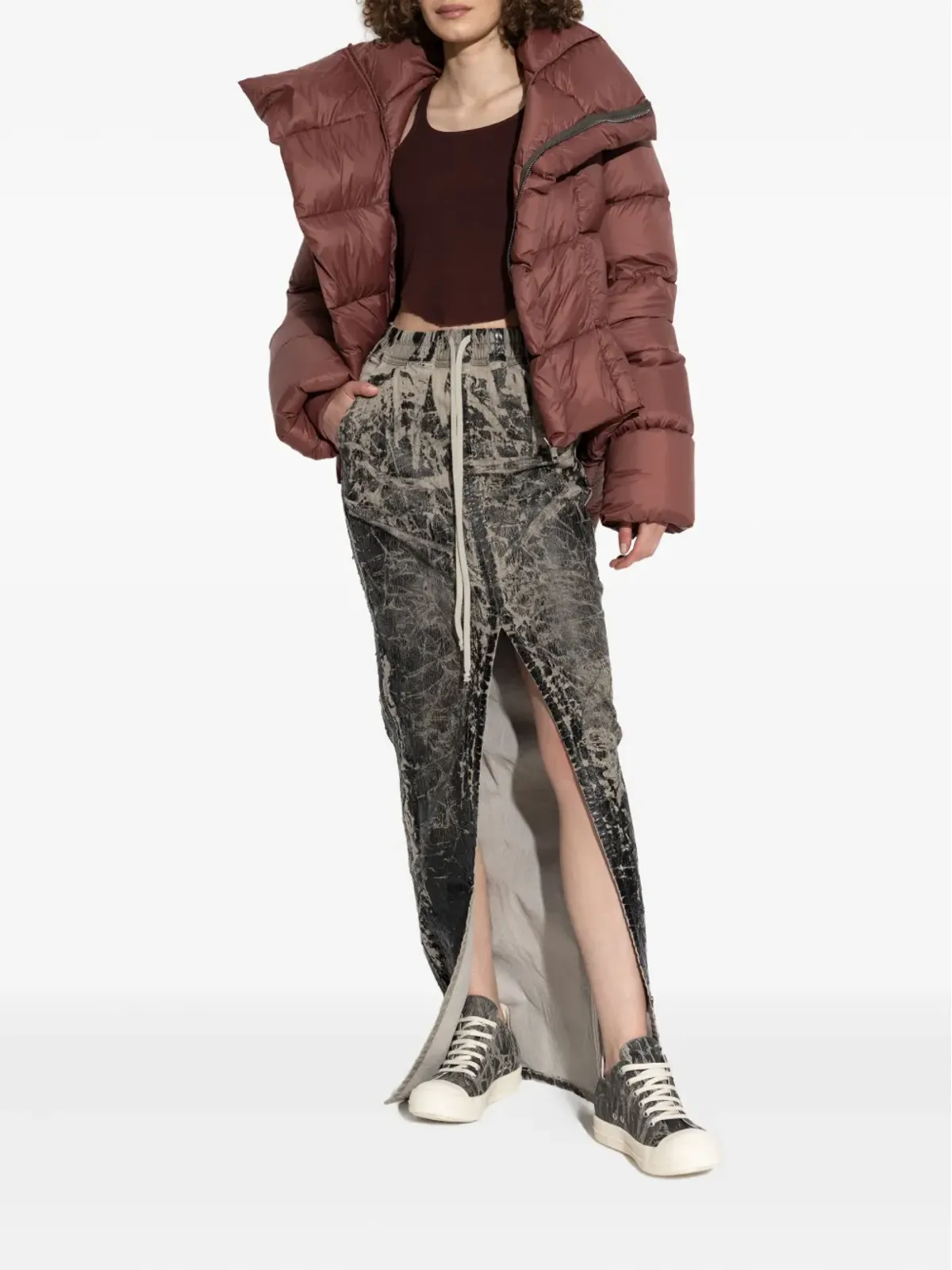 Rick Owens DRKSHDW アシンメトリカル 切りっぱなしヘム タンクトップ - 画像2