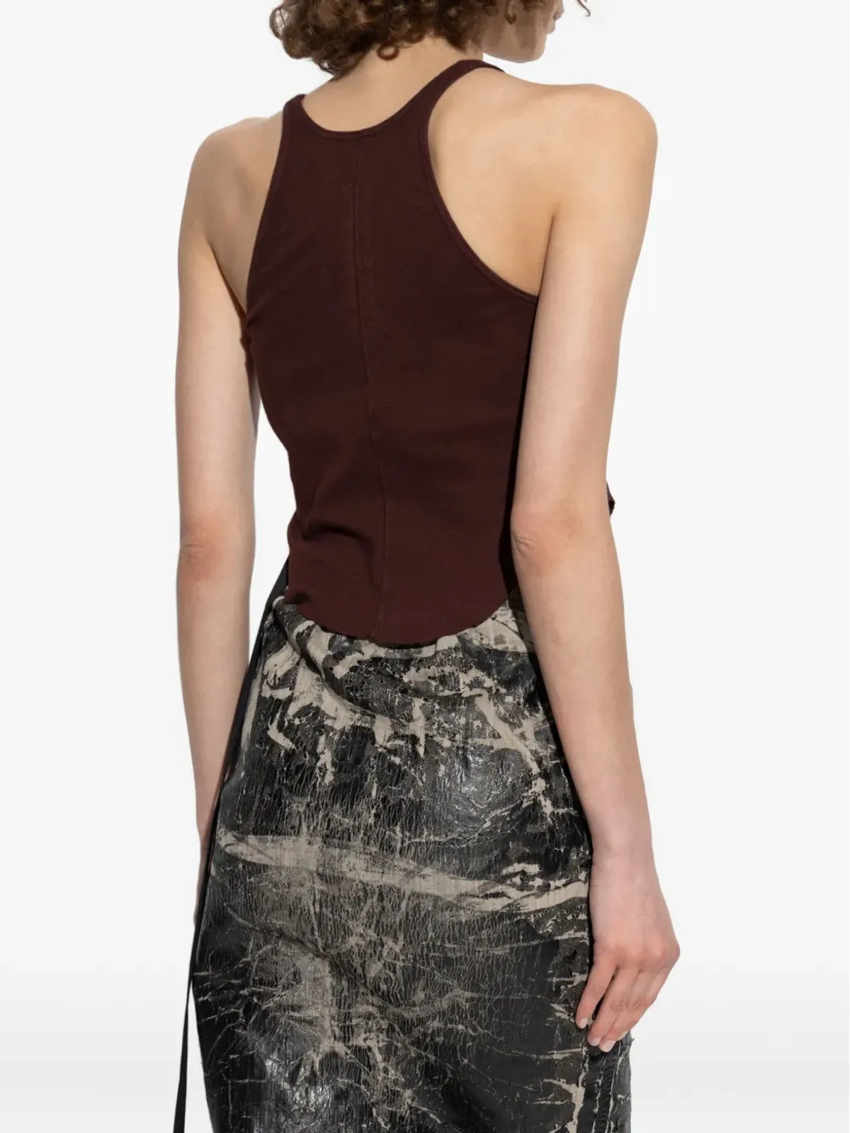Rick Owens DRKSHDW アシンメトリカル 切りっぱなしヘム タンクトップ - 画像4