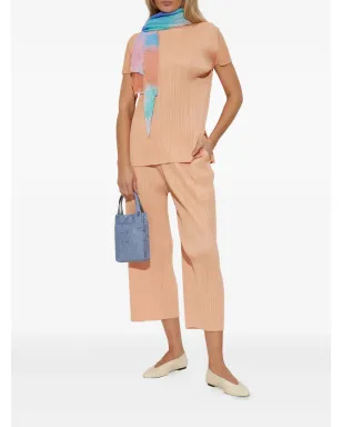 Pleats Please Issey Miyake プリーツプリーズ イッセイミヤケ プリーツ高ネック ブラウス オレンジ - サムネイル2