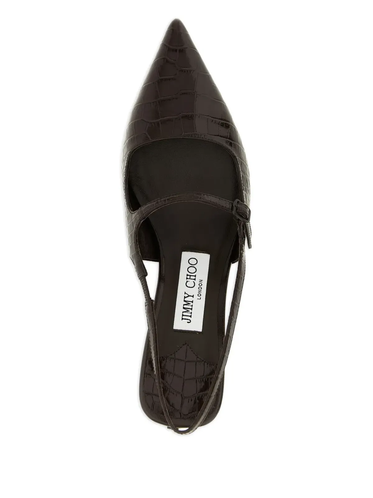 Jimmy Choo クロコダイル型押しスリングバックパンプス - 画像4