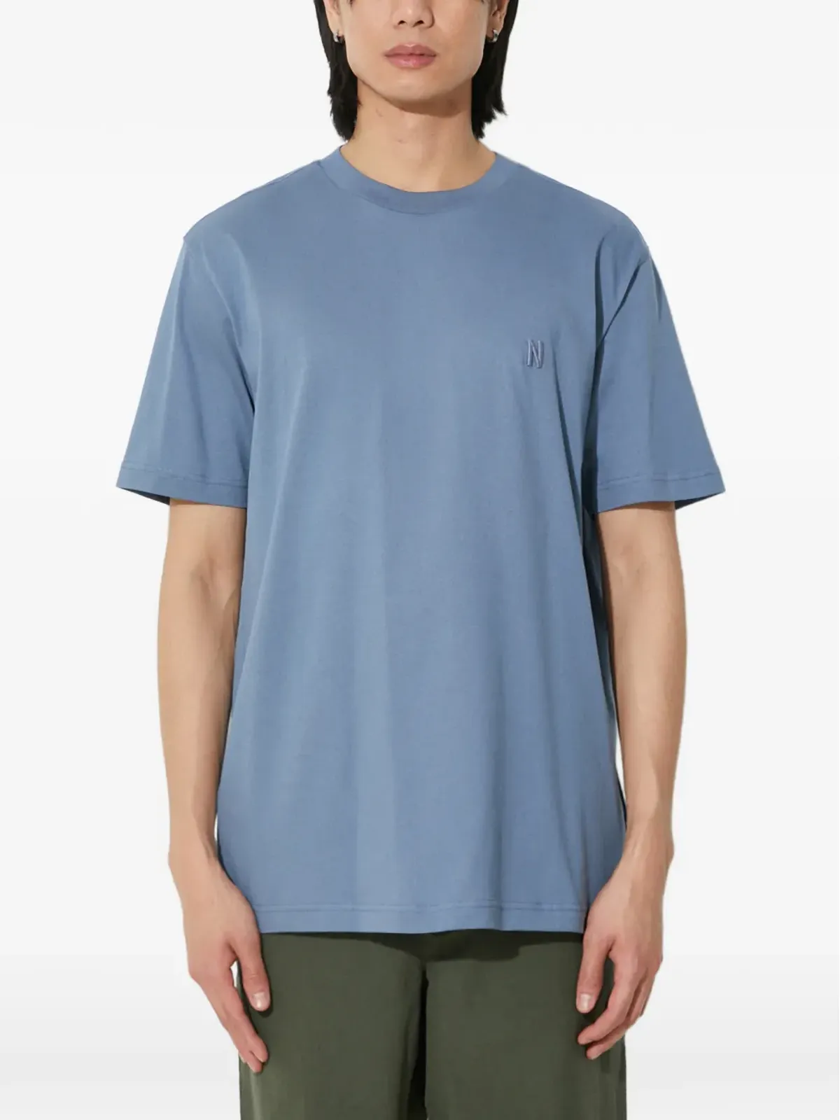 Norse Projects ロゴ刺繍入り 半袖Tシャツ - 画像1