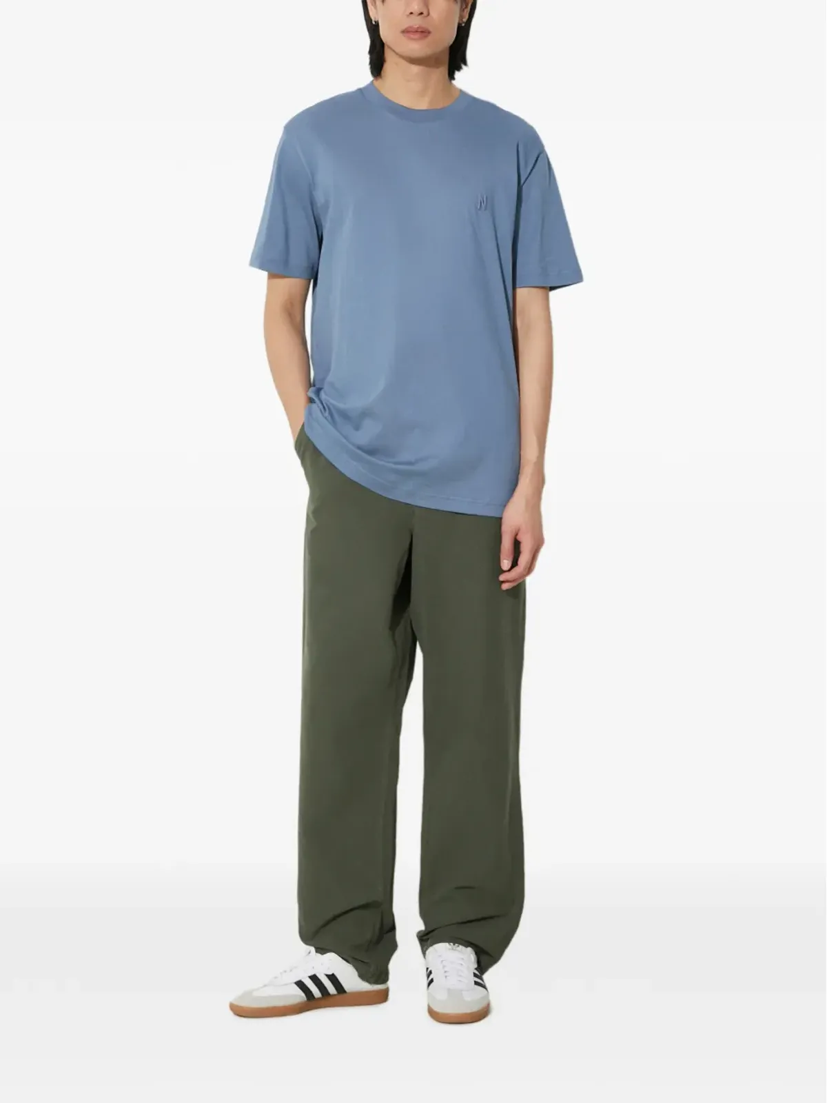 Norse Projects ロゴ刺繍入り 半袖Tシャツ - 画像2