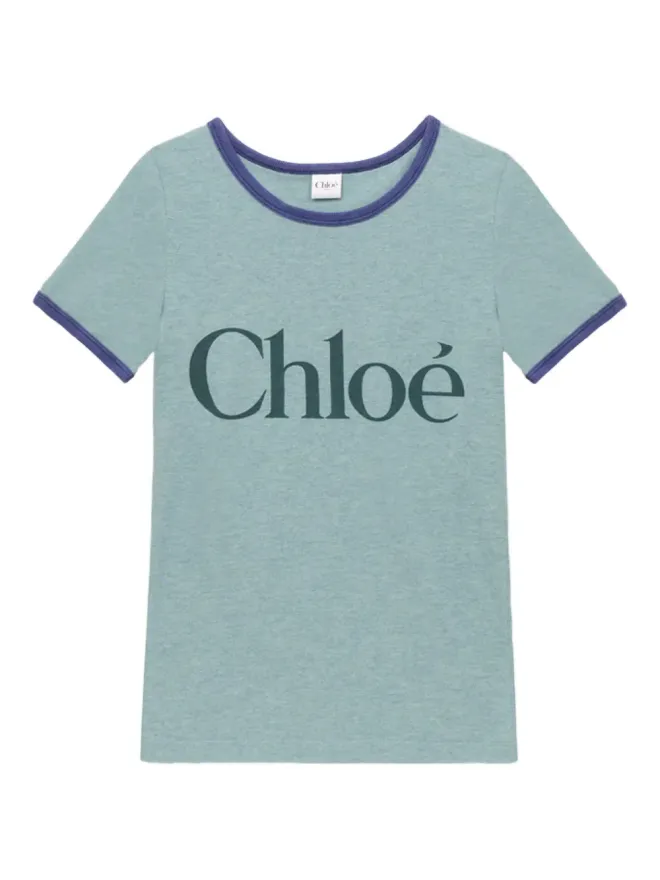 Chloe Chloé ロゴプリント丸首Tシャツの商品画像