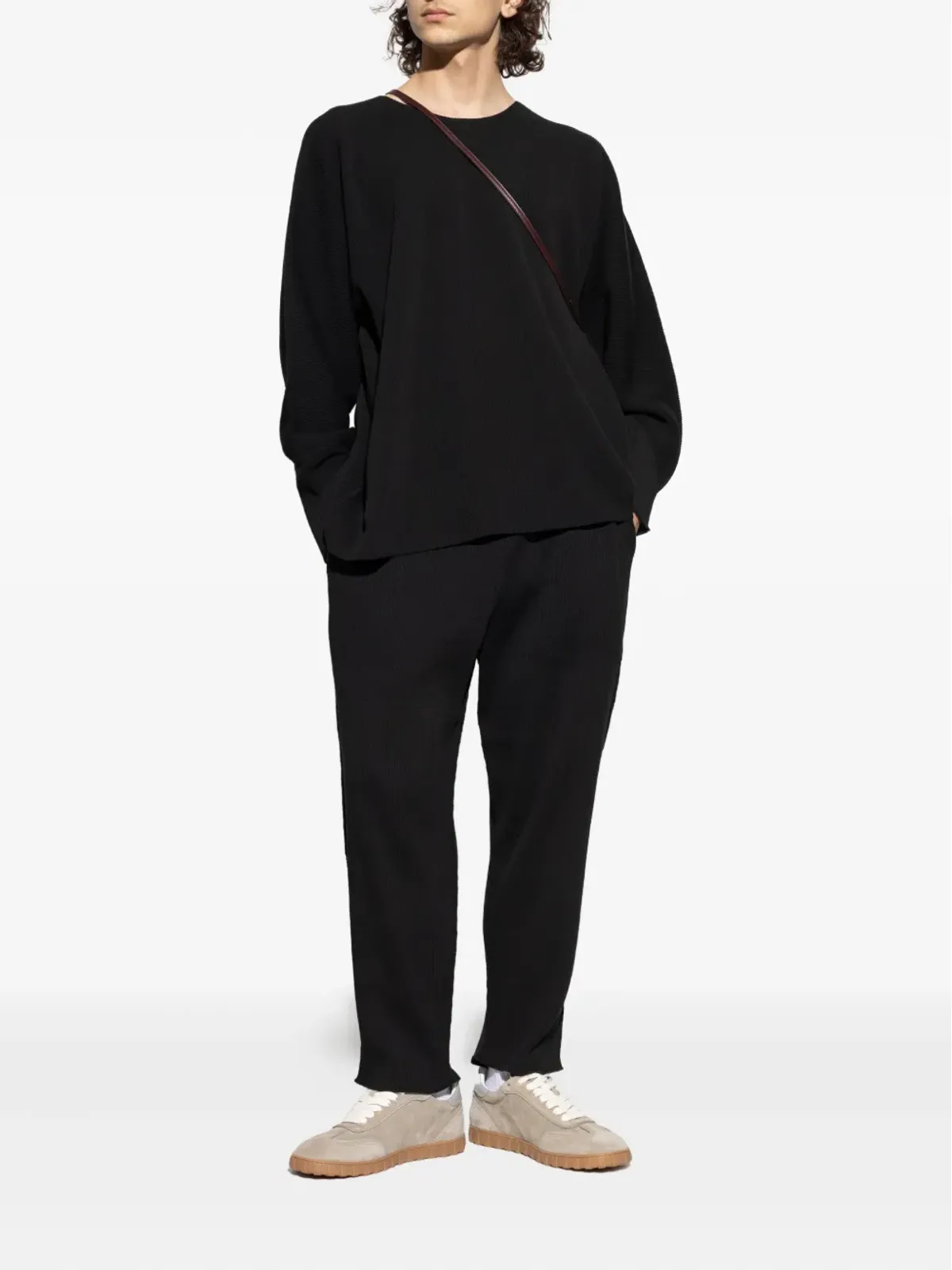 Homme Plissé Issey Miyake リブ編み丸首セーター - 画像2