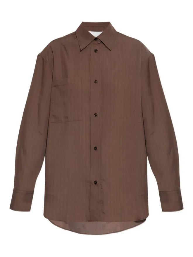 Studio Nicholson Studio Nicholson レトストライプシャツ（ブラウン）の商品画像