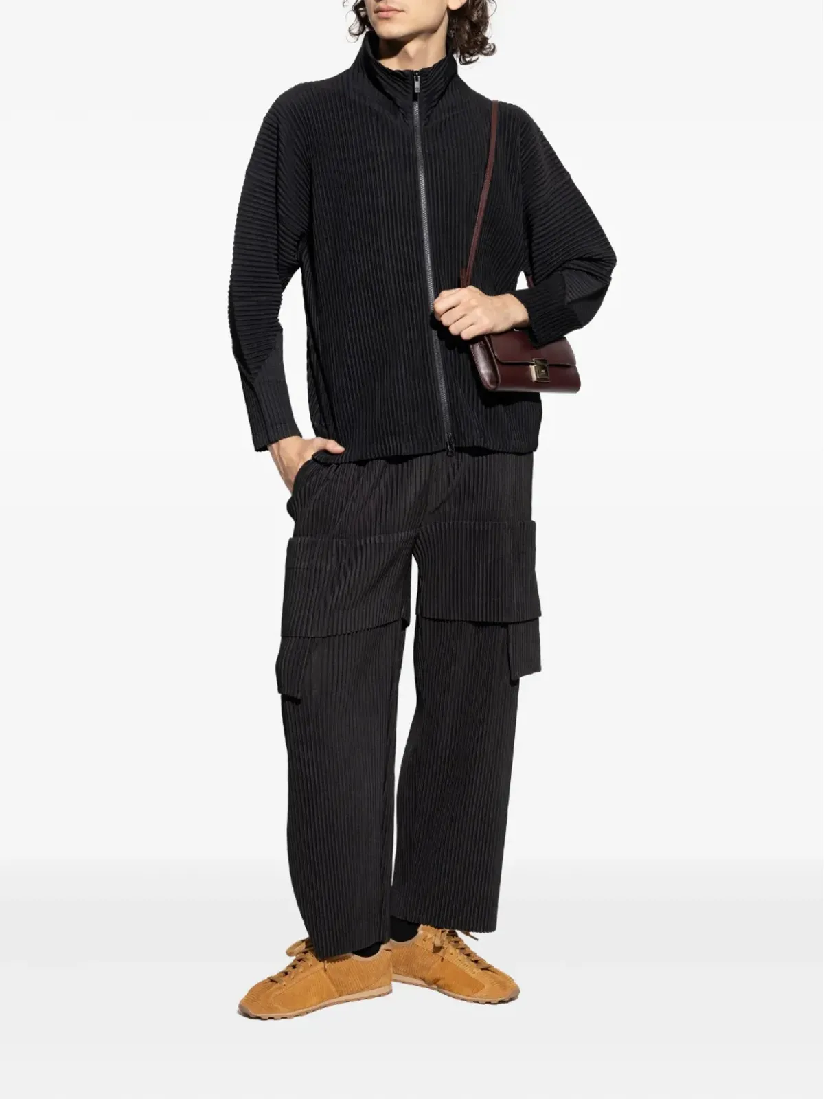 Homme Plissé Issey Miyake プリーツ入りジップファスナー付きジャケット - 画像2