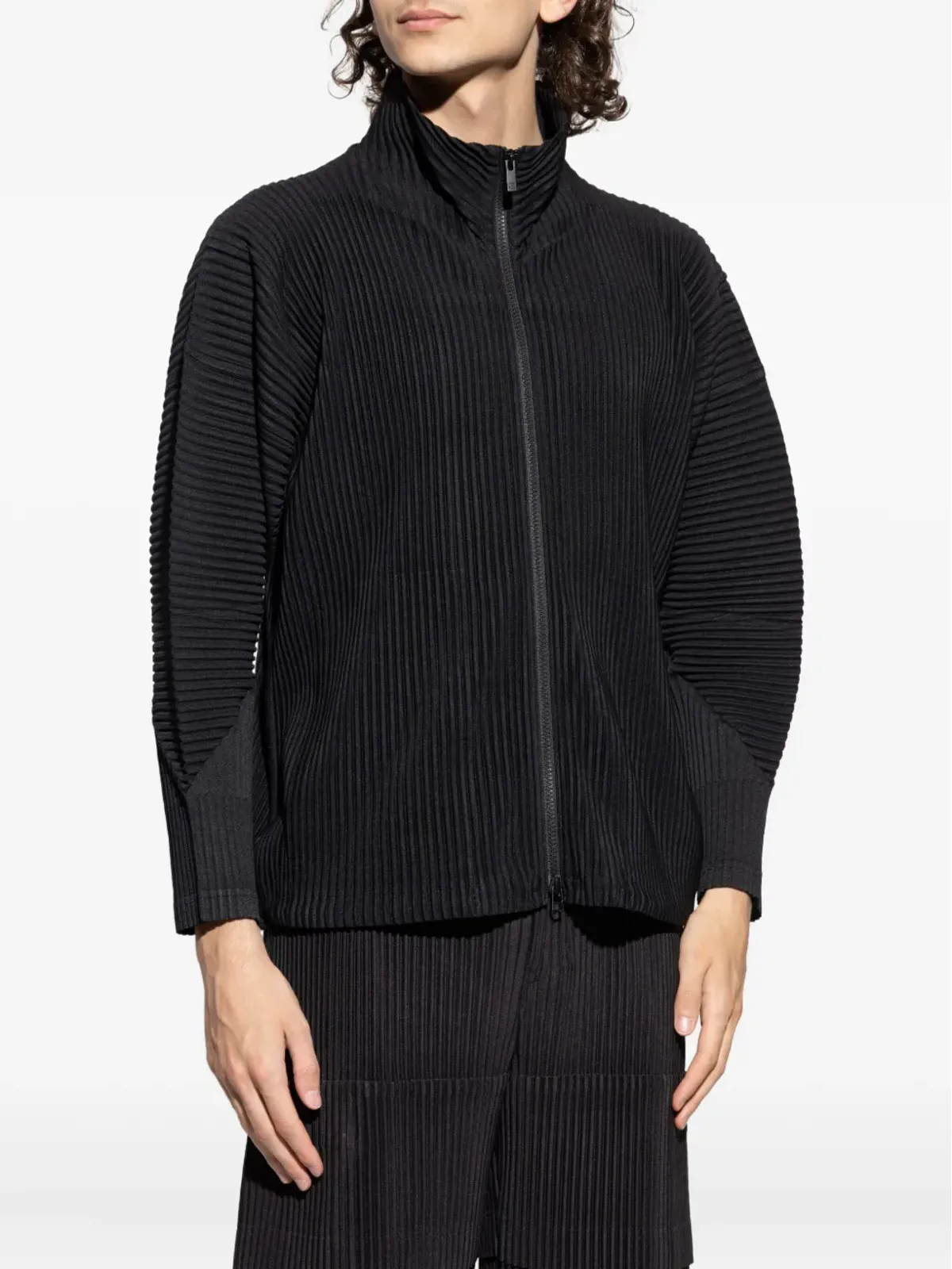 Homme Plissé Issey Miyake プリーツ入りジップファスナー付きジャケット - 画像3