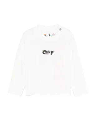 Off-White Kids logo-print long-sleeve T-shirt - サムネイル1