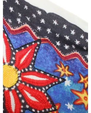 Anntian 星柄刺繍スカーフ（ブルー） - サムネイル3