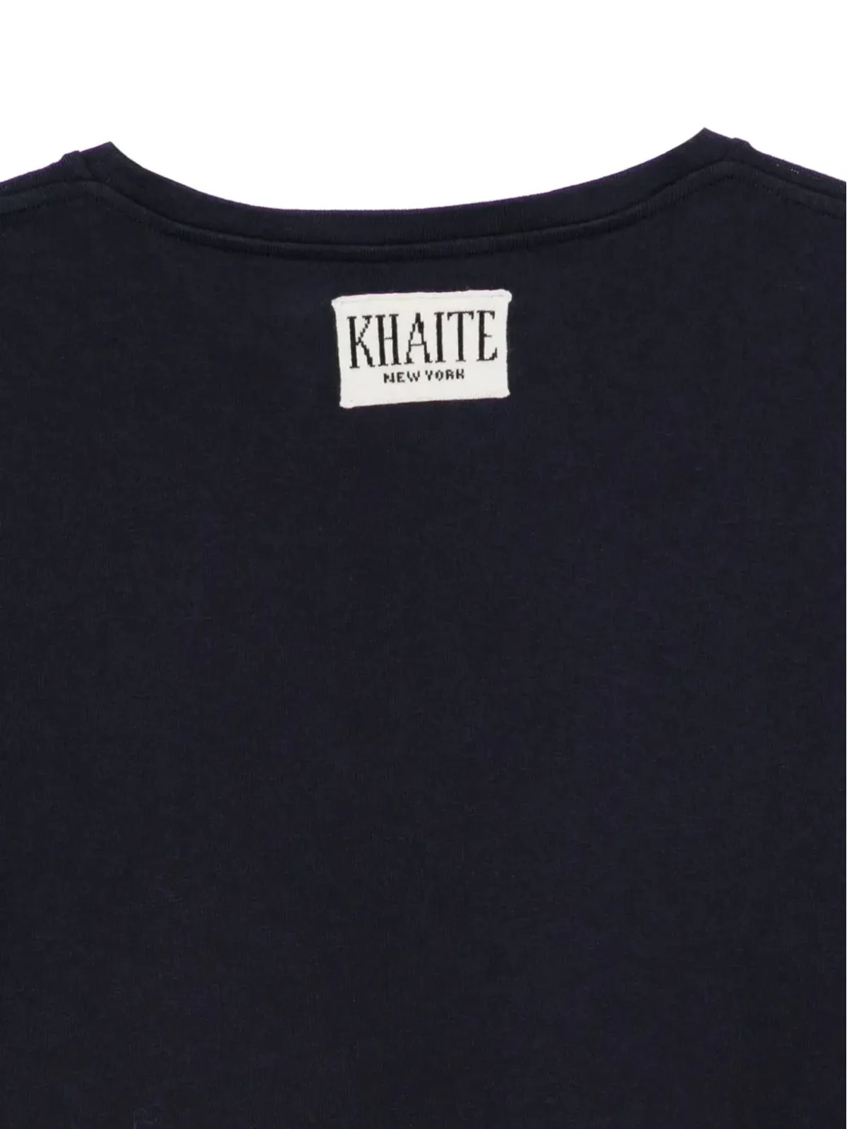 KHAITE ラウンドネック コットンTシャツ - ネイビー - 画像3