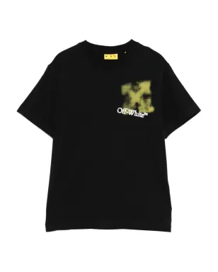 Off-White Kids spray-print T-shirt - Black - サムネイル1