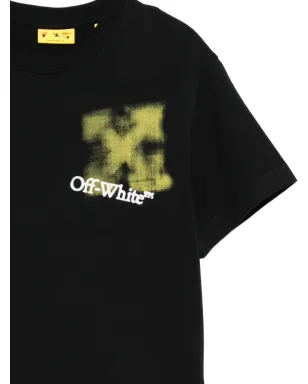 Off-White Kids spray-print T-shirt - Black - サムネイル3