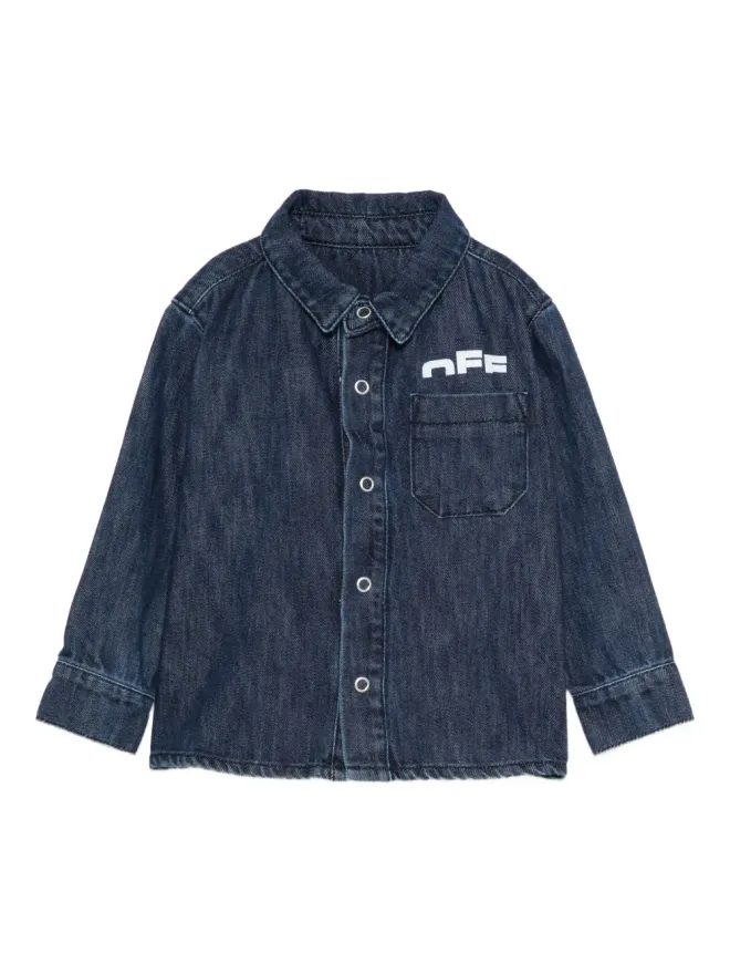 Off-White Kids Off-White Kids ロゴプリント デニムシャツの商品画像