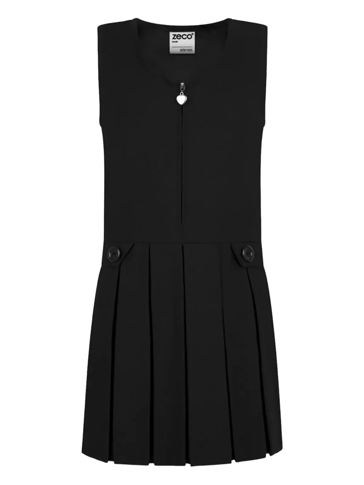 Zeco Schoolwear kids ピナフォアプリーツジップフロントドレス - 画像1