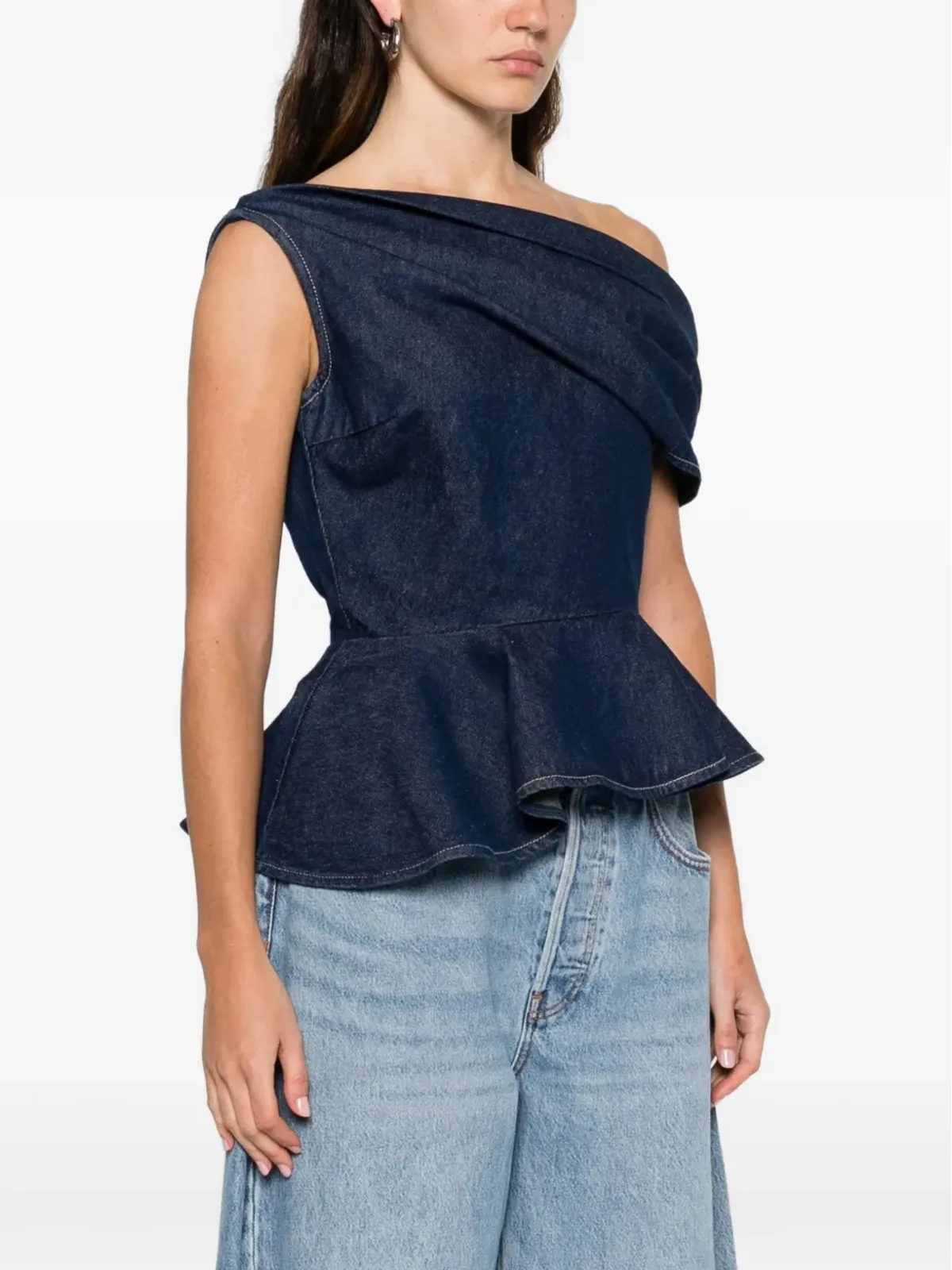 Marques'Almeida アシンメトリック ラッフルトップ - 画像3