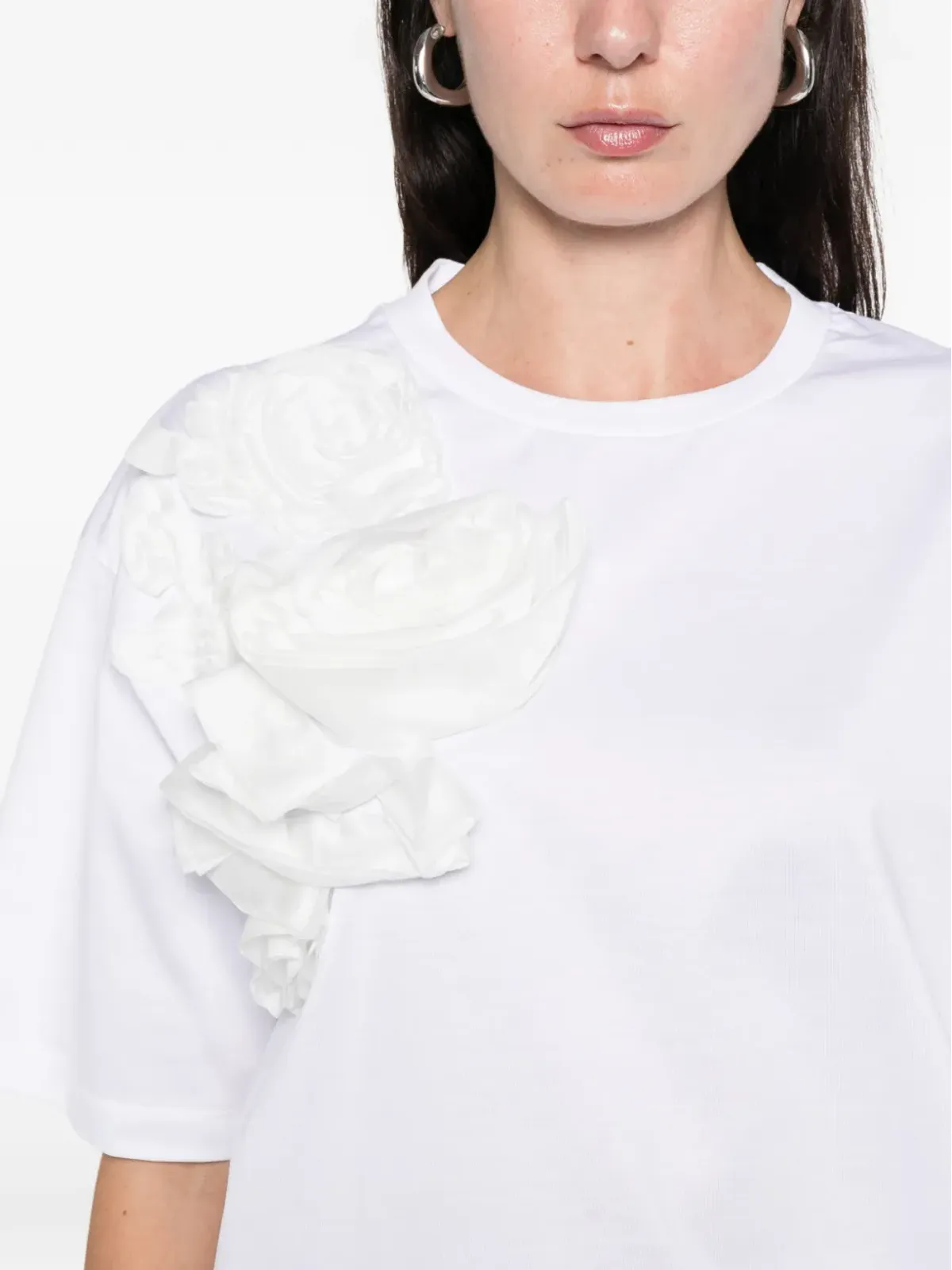 Marques'Almeida 花モチーフアップリケTシャツ - 画像5