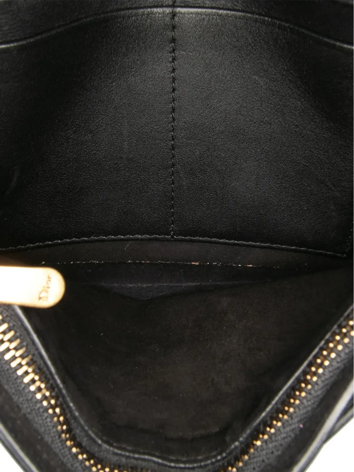 Christian Dior Pre-Owned 2017 エンボス加工 カーフスキン スターズ ウォレット・オン・チェーン クロスボディバッグ - ブラック - 画像5