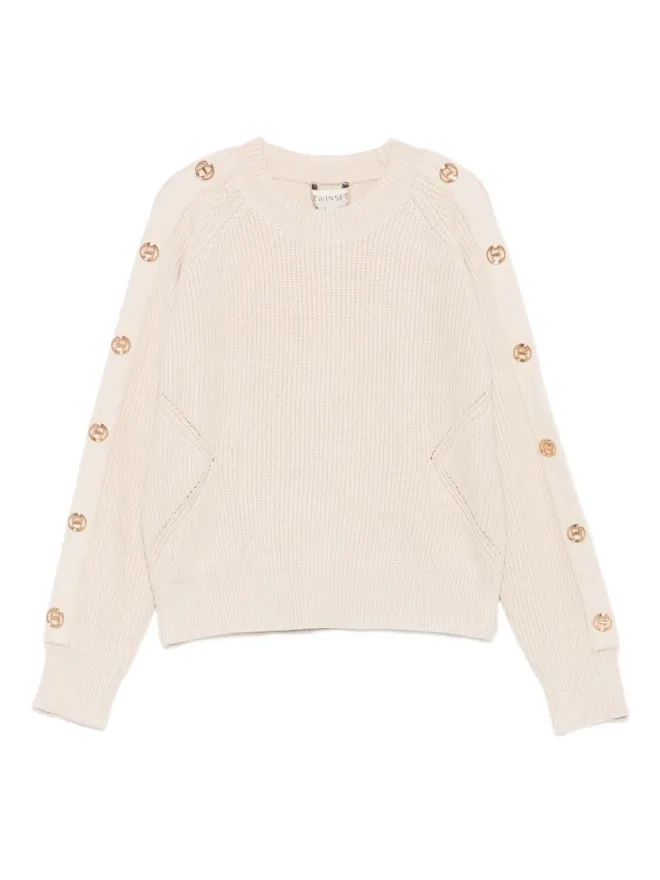 TWINSET Kids TWINSET Kids リブ編みボタン付きジャンパーの商品画像