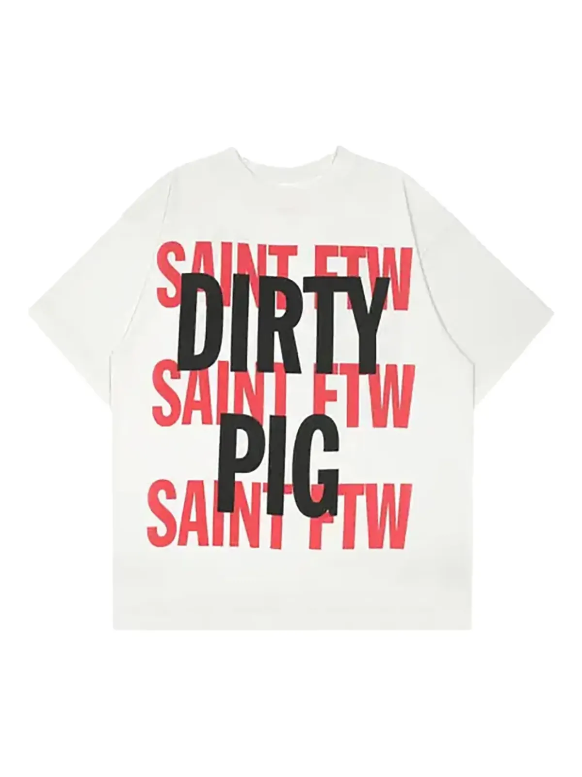 SAINT MXXXXXX Dirty Pig 半袖Tシャツ - ホワイト - 画像1