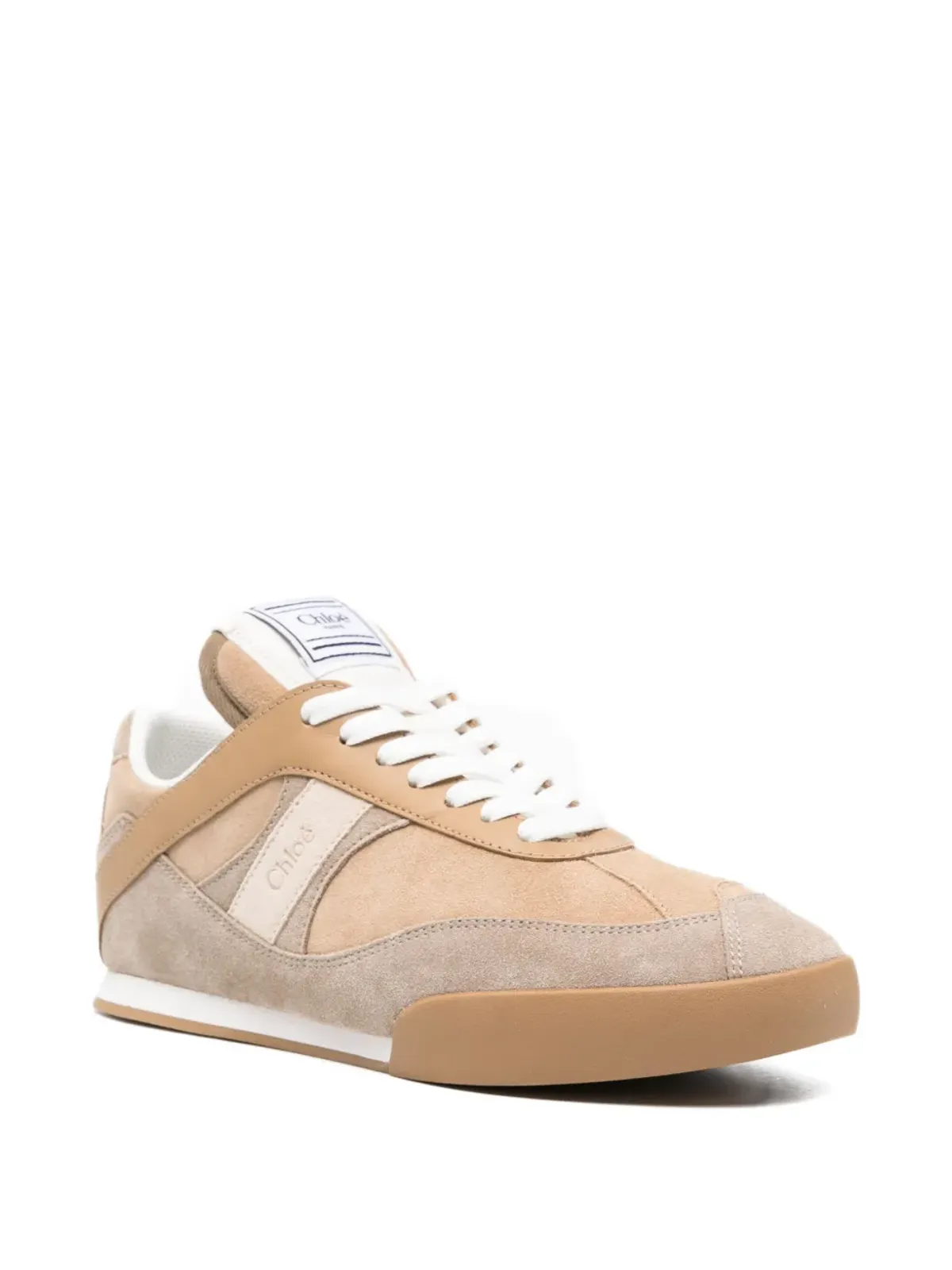 Chloé レザー レースアップ ローカットスニーカー - 画像2