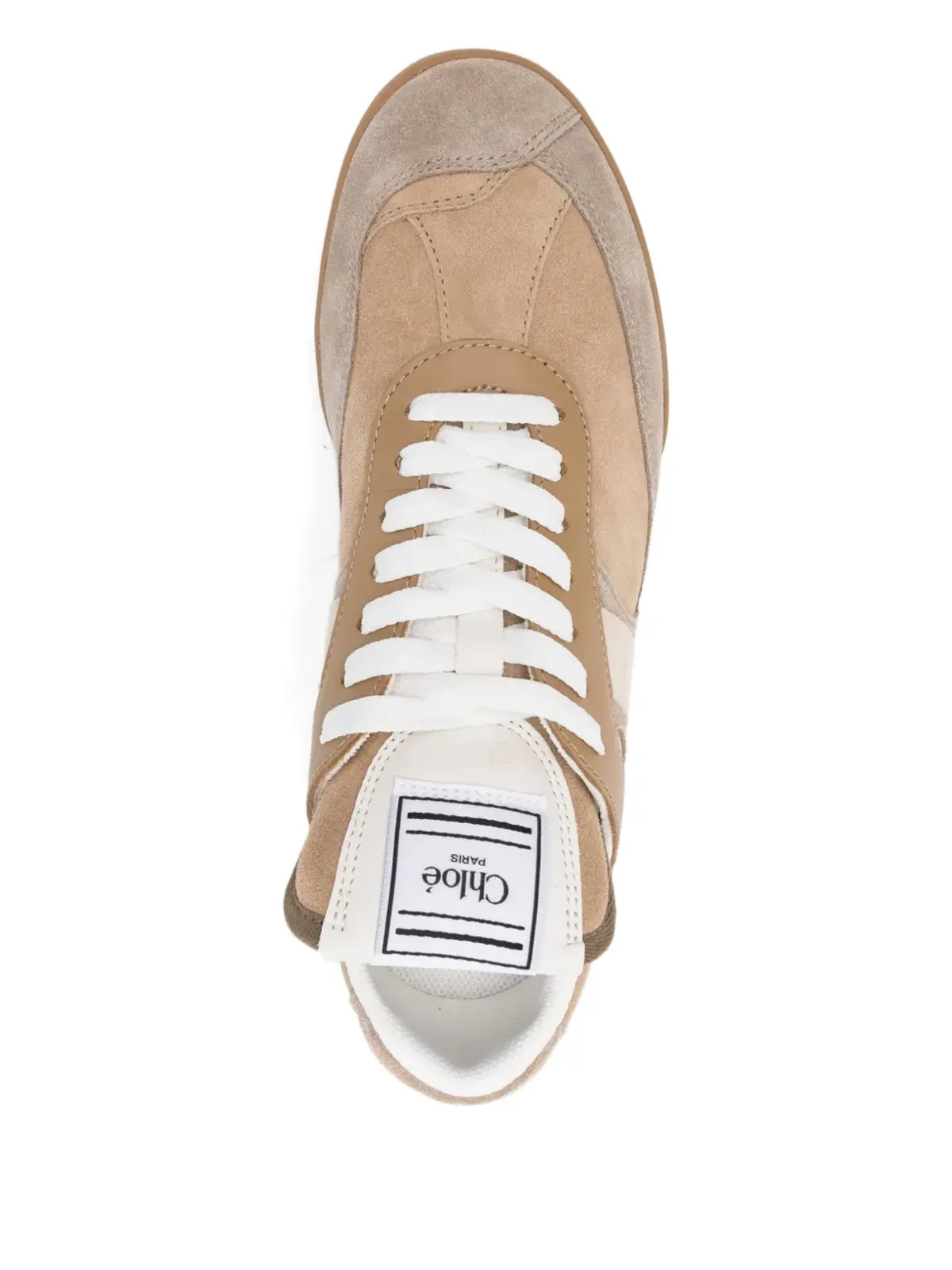 Chloé レザー レースアップ ローカットスニーカー - 画像4