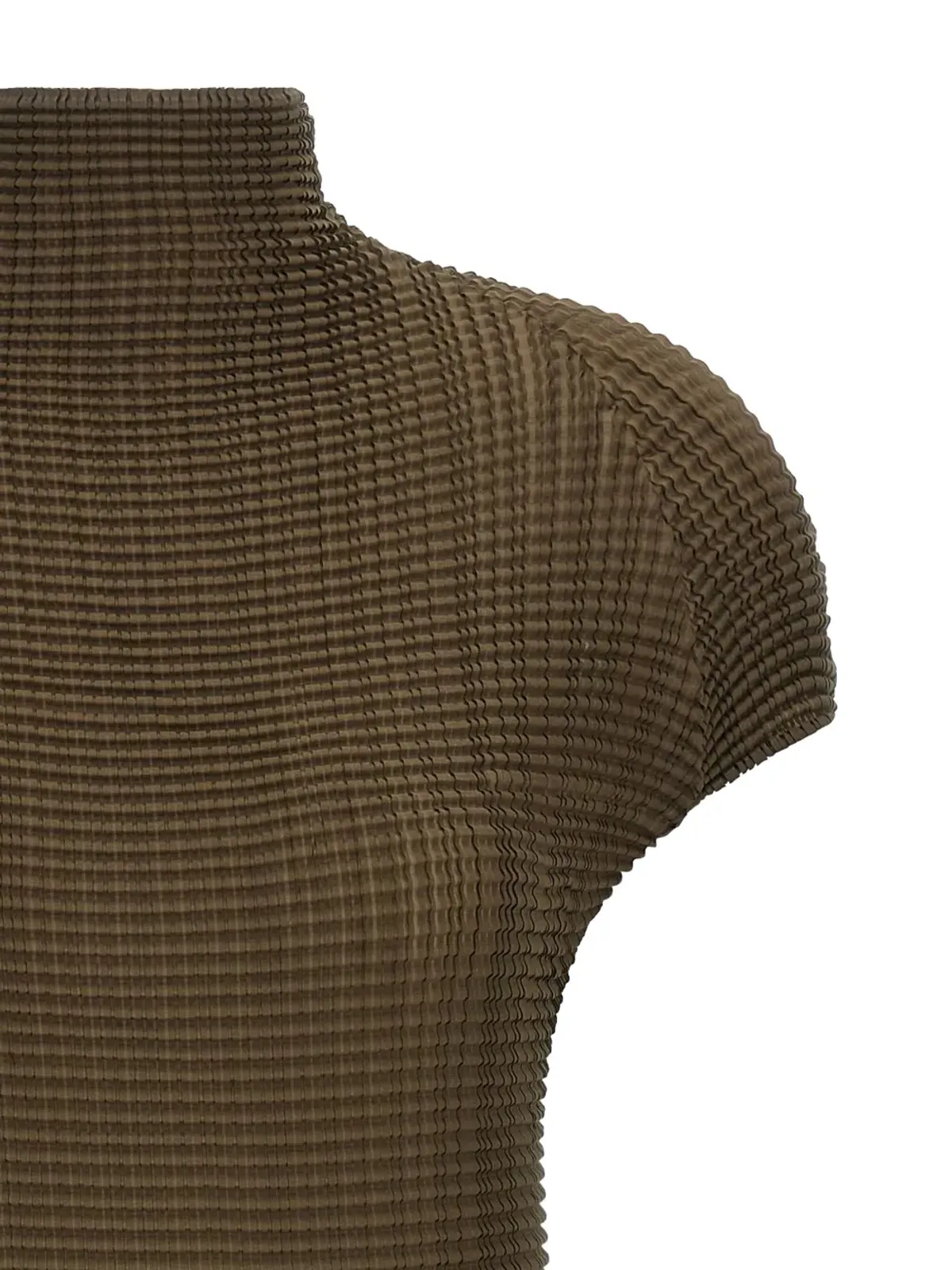 Issey Miyake プリーツハイネックTシャツ - 画像3