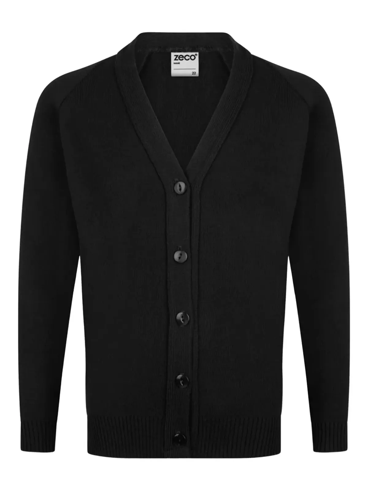 Zeco Schoolwear kids Vネックカーディガン - ブラック - 画像1