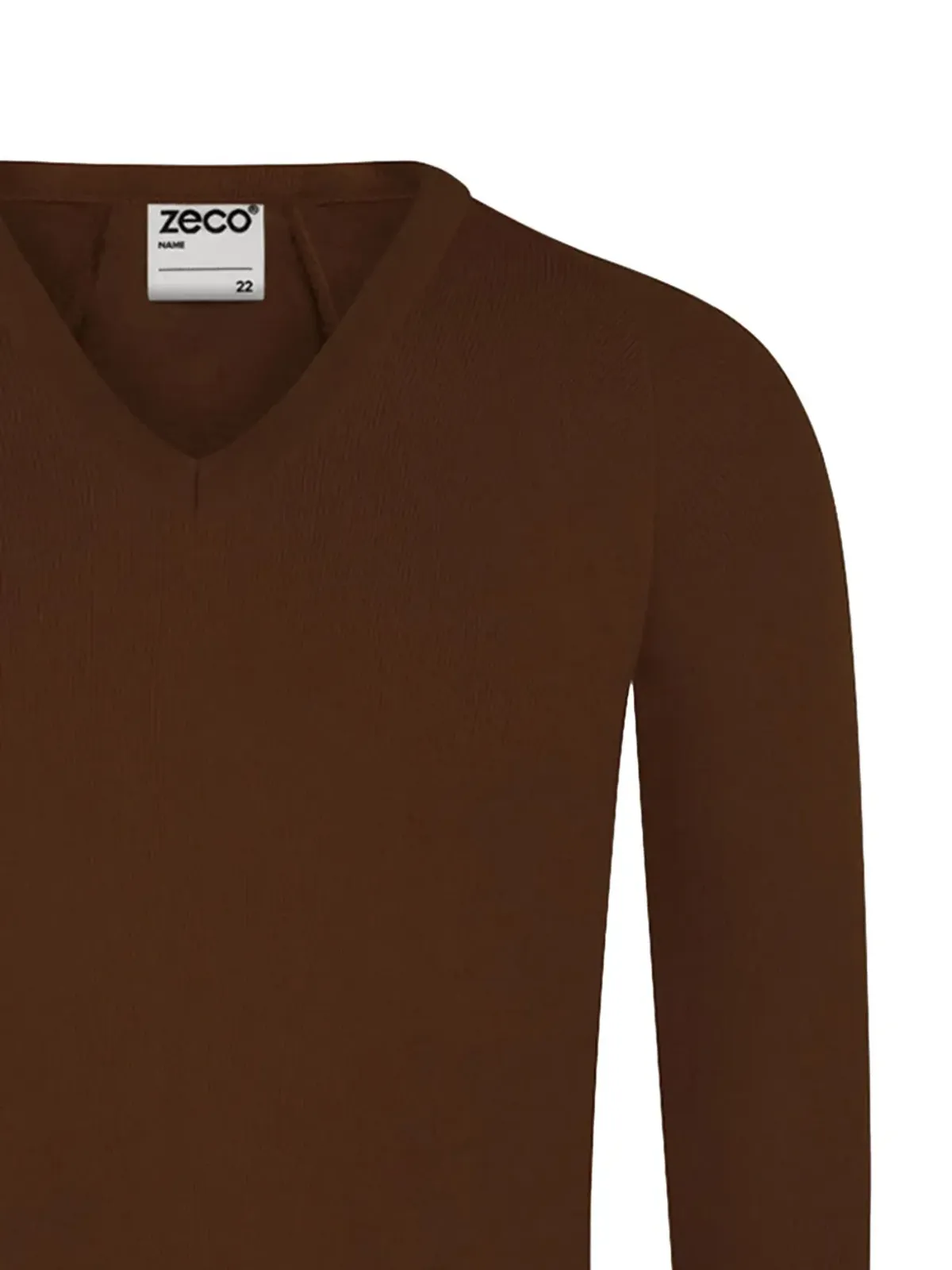 Zeco Schoolwear kids Vネックリブ編みセーター - 画像3