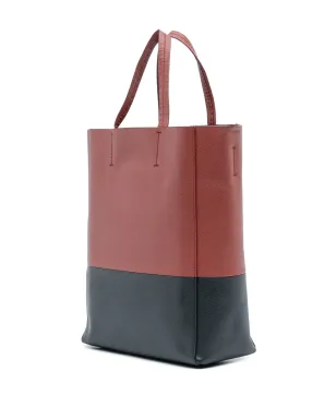 Celine Pre-Owned 2017年製 小型バイカラー レザー縦型カバス・サッチェル - ブラック - サムネイル3