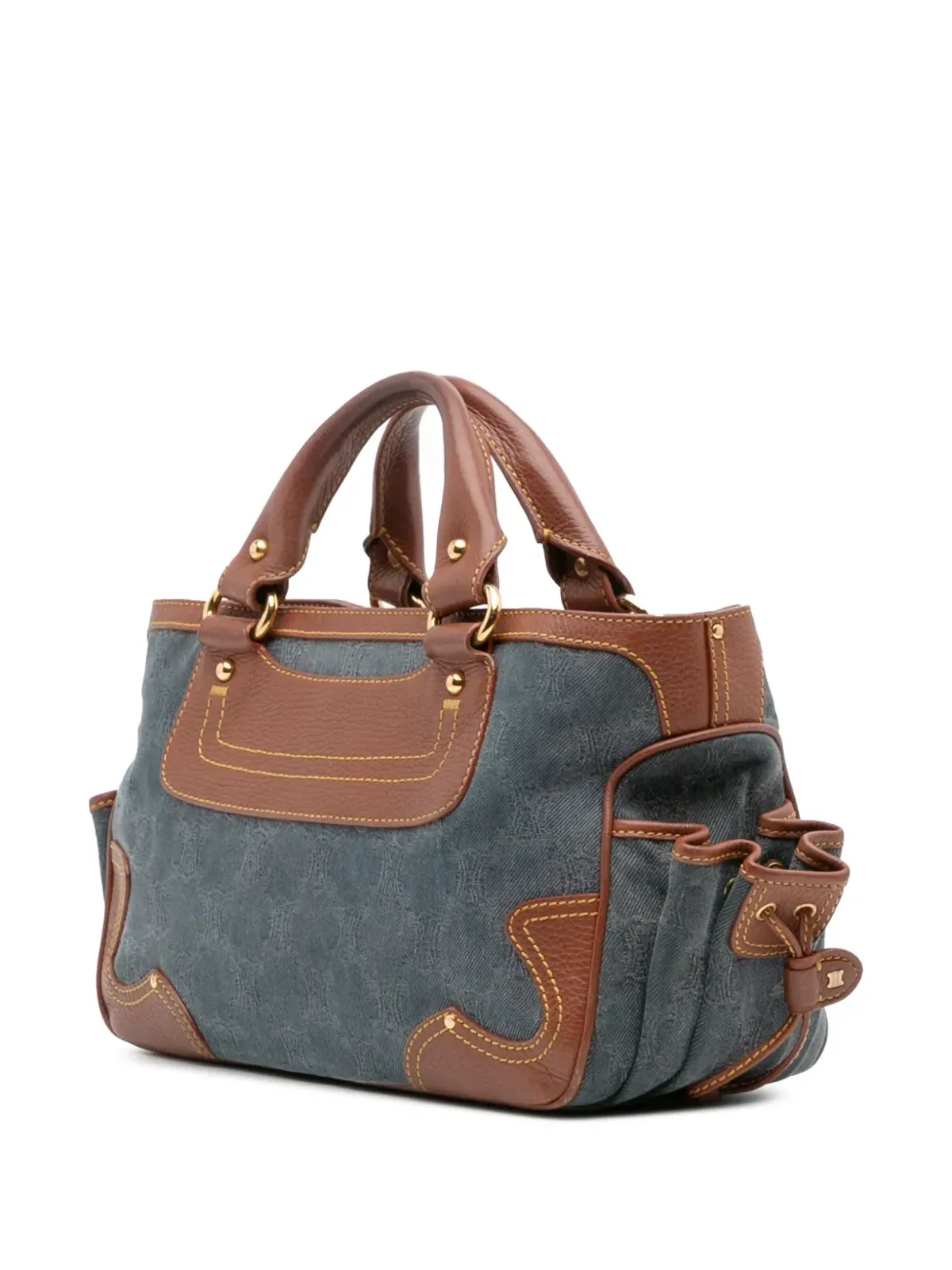 Celine ビンテージ 2016 Macadam Denim Boogie ハンドバッグ - Blue - 画像3