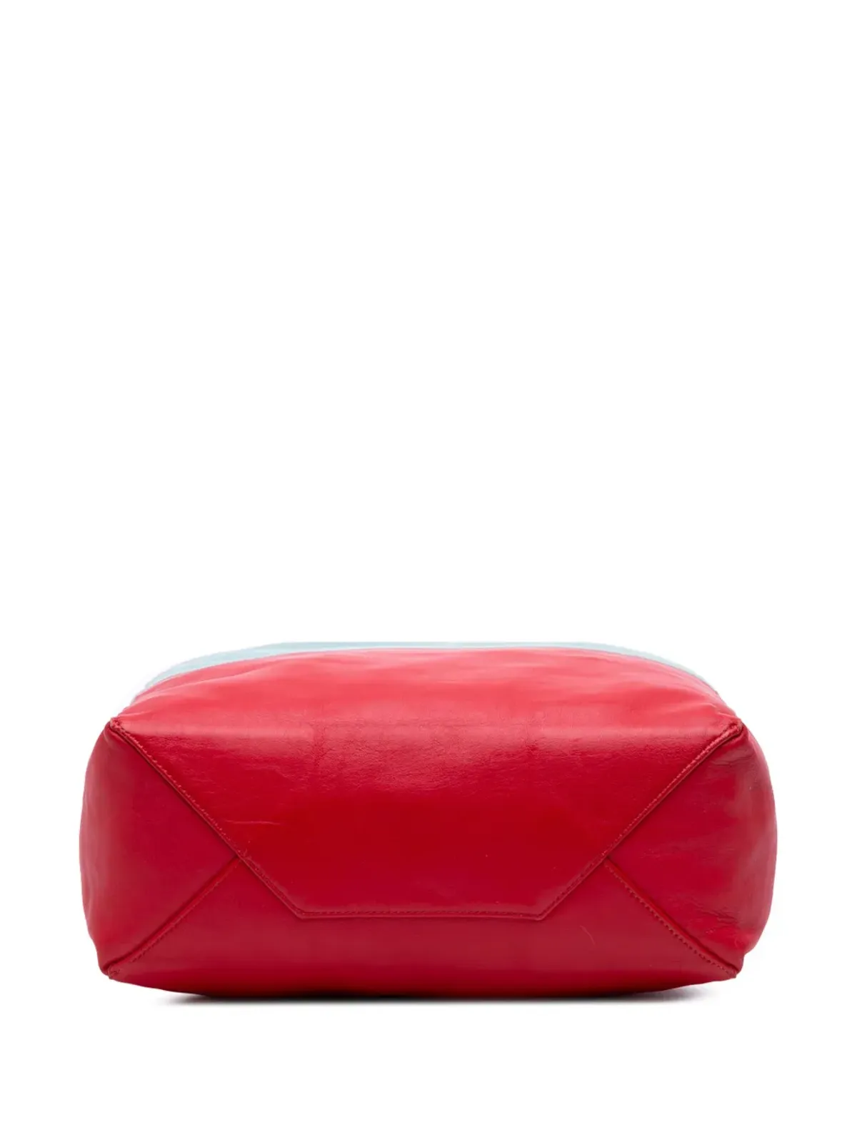 Celine Pre-Owned 2012 バイカラー レザー 縦型カバス トート ブルー - 画像4