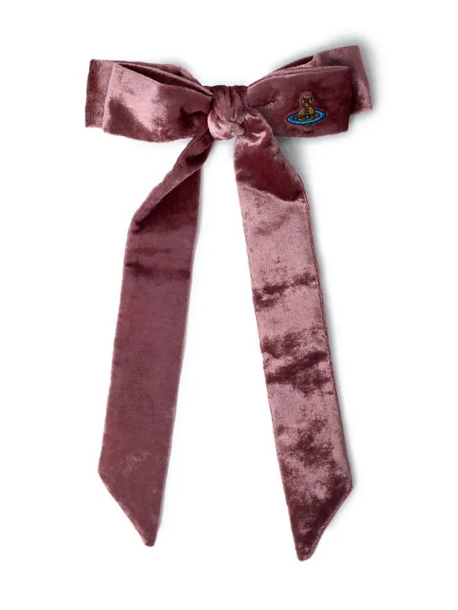 Vivienne Westwood Vivienne Westwood ボウ型オーブロゴ ヘアクリップ ピンクの商品画像