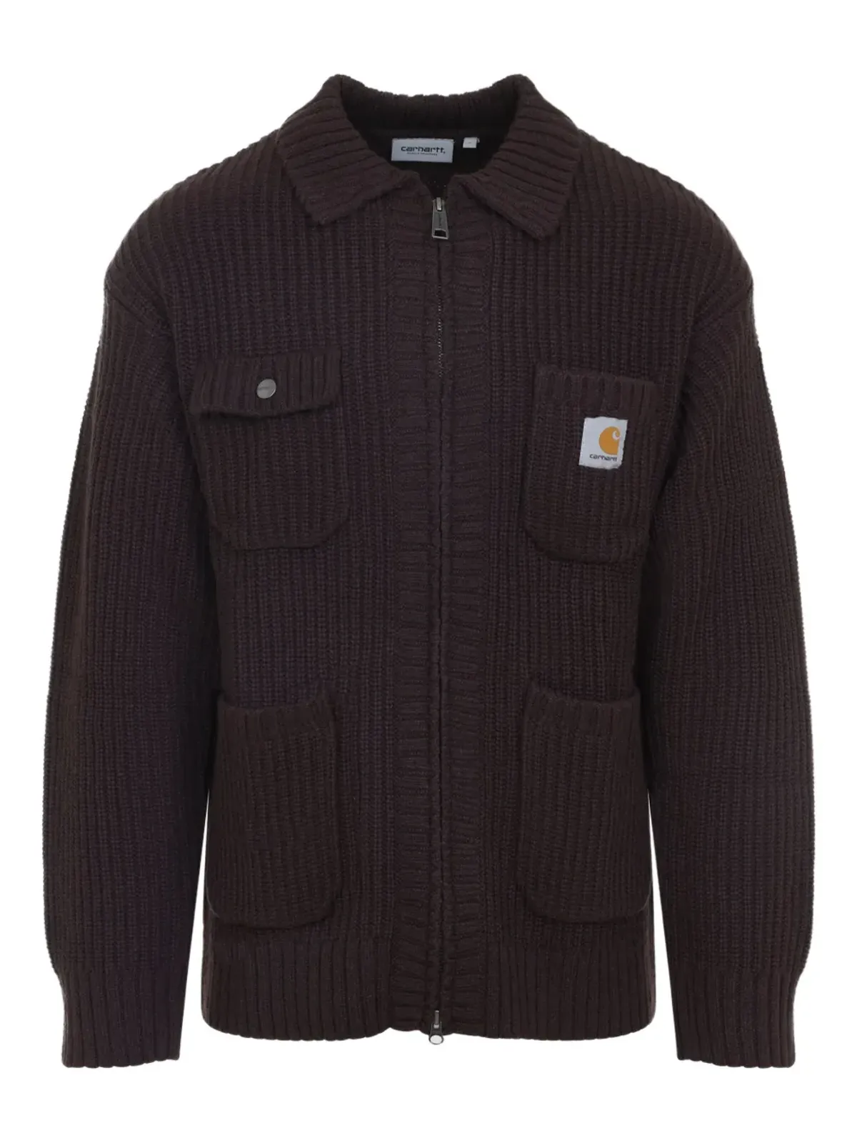 Carhartt WIP リブ編みジップアップカーディガン - 画像1