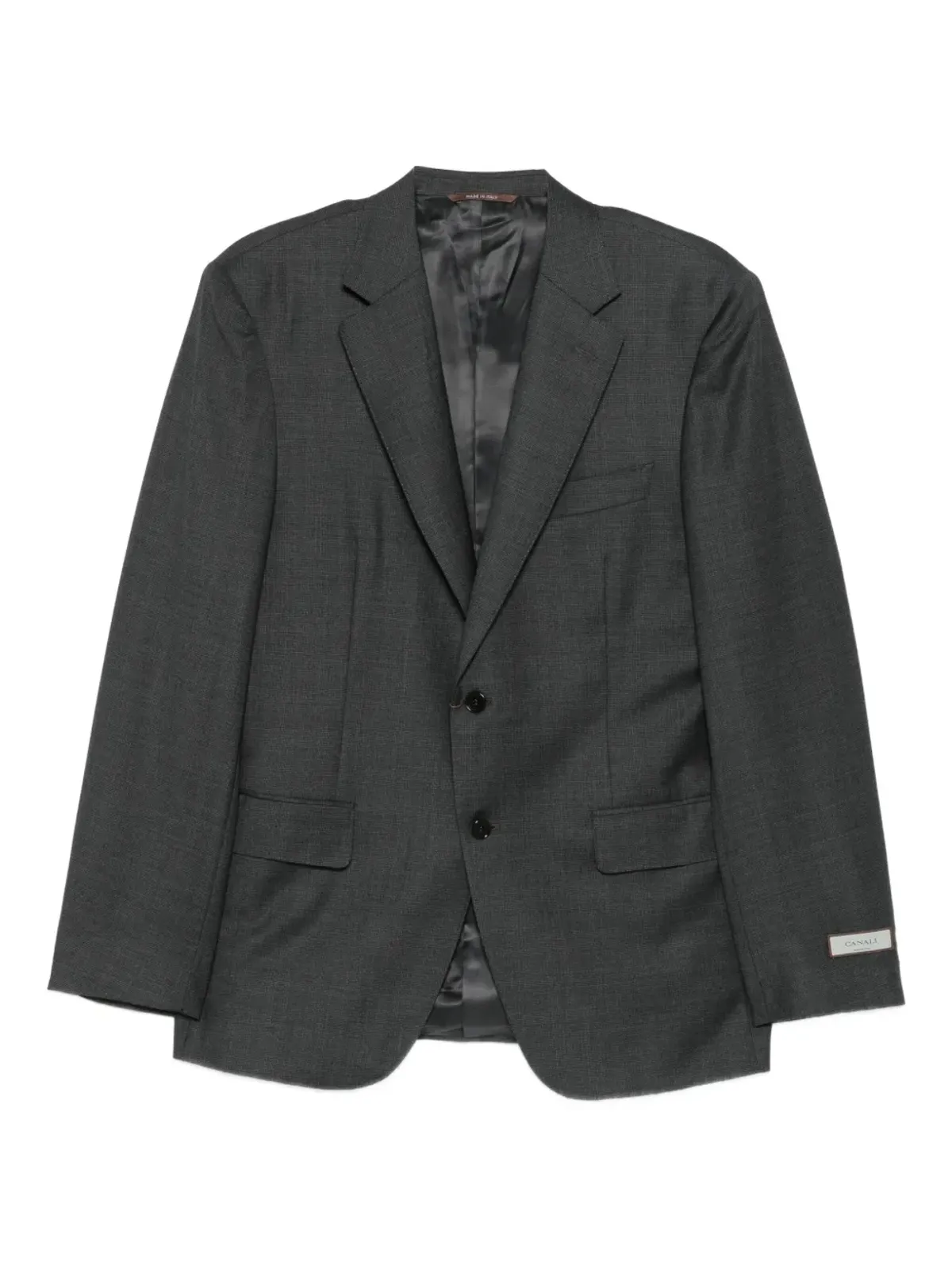 Canali ノッチド・ラペル・ツーピーススーツ（ブラック） - 画像1