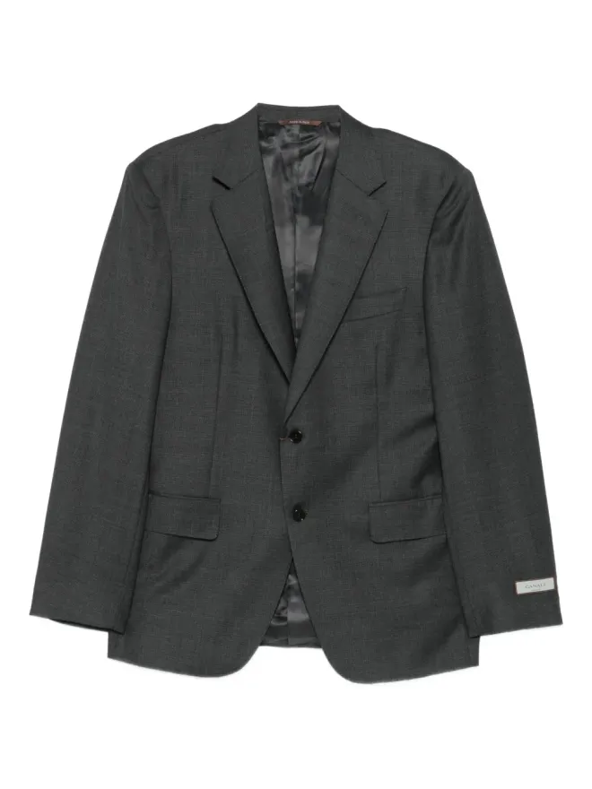 Canali Canali ノッチド・ラペル・ツーピーススーツ（ブラック）の商品画像