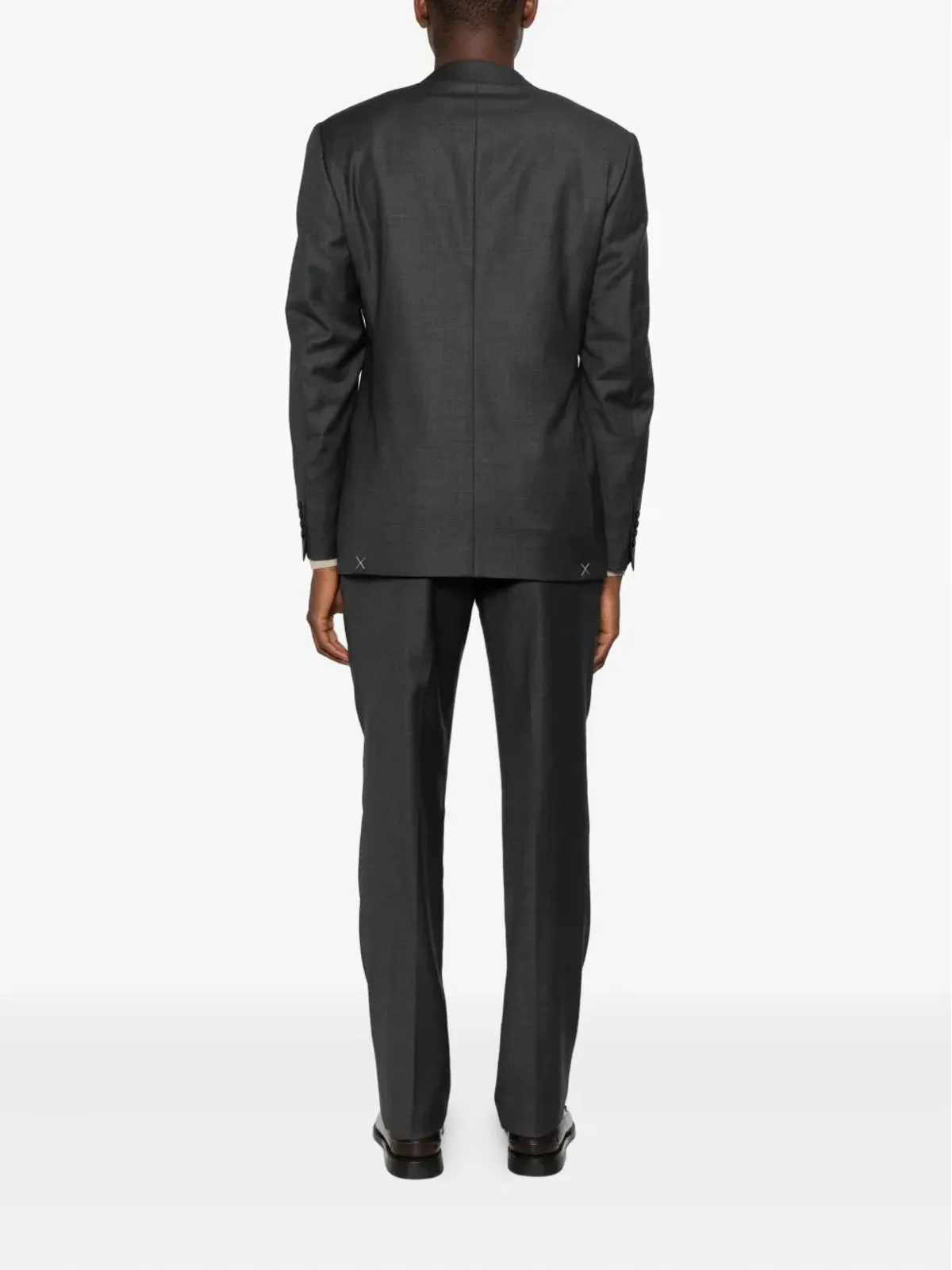 Canali ノッチド・ラペル・ツーピーススーツ（ブラック） - 画像3