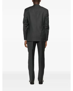 Canali ノッチド・ラペル・ツーピーススーツ（ブラック） - サムネイル3