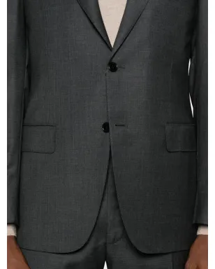 Canali ノッチド・ラペル・ツーピーススーツ（ブラック） - サムネイル4