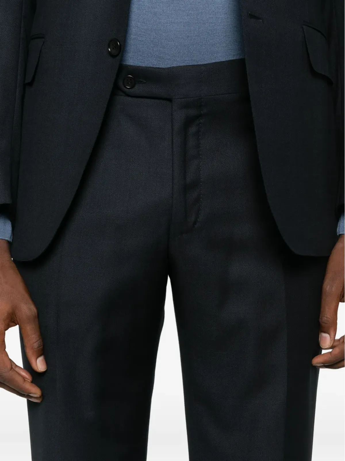 Canali ノッチド・ラペル・シングルブレストスーツ ブラック - 画像5