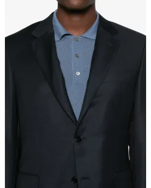 Canali ノッチド・ラペル・シングルブレストスーツ ブラック - サムネイル4