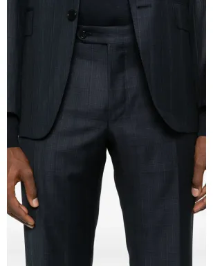 Canali チェック柄ウールスーツ ブラック - サムネイル5