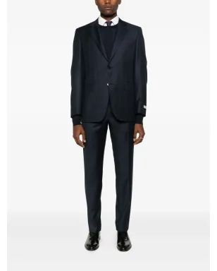 Canali チェック柄ウールスーツ ブラック - サムネイル2
