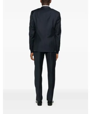 Canali チェック柄ウールスーツ ブラック - サムネイル3
