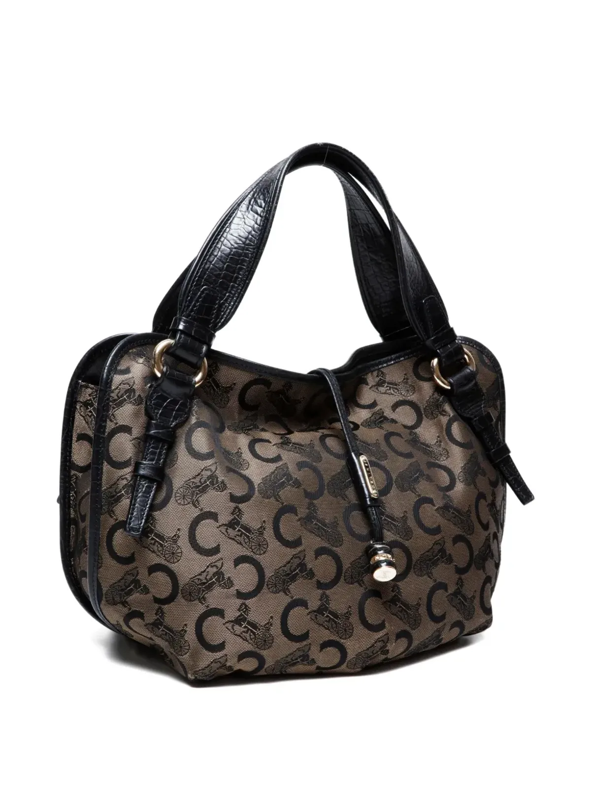 Celine Pre-Owned 馬車モチーフ トートバッグ（ブラック） - 画像4