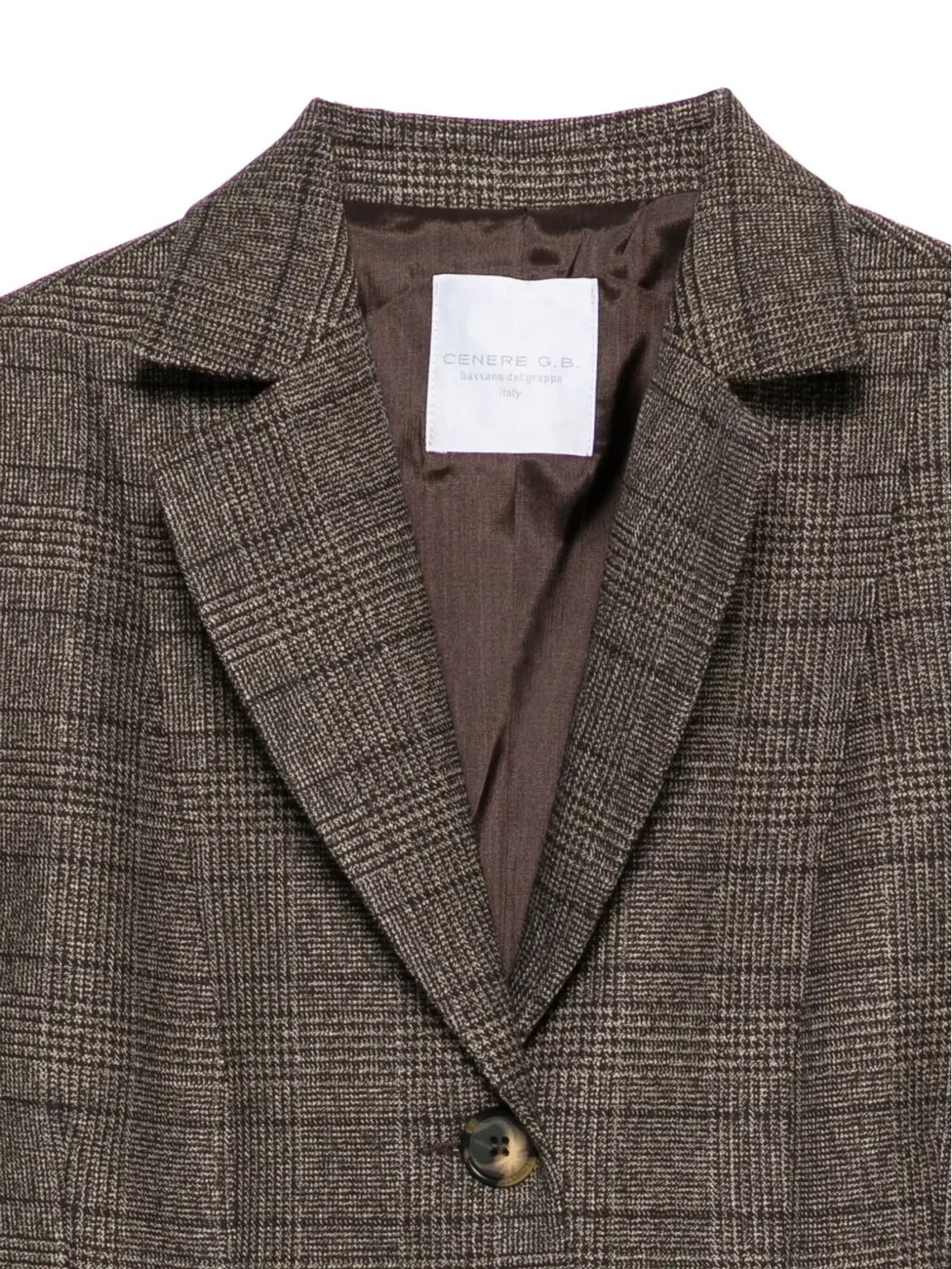 Cenere GB チェック柄シングルブレストブレザー - 画像3